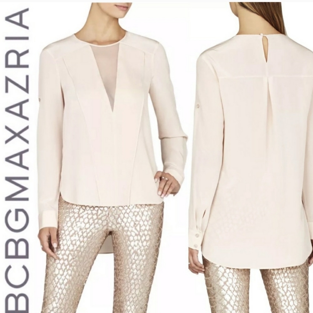 BCBG MaxAzria Bare Pink “Marrisa” Blouse